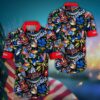 Kansas Jayhawks Tiki Parrot Aloha Hawaiian Shirt