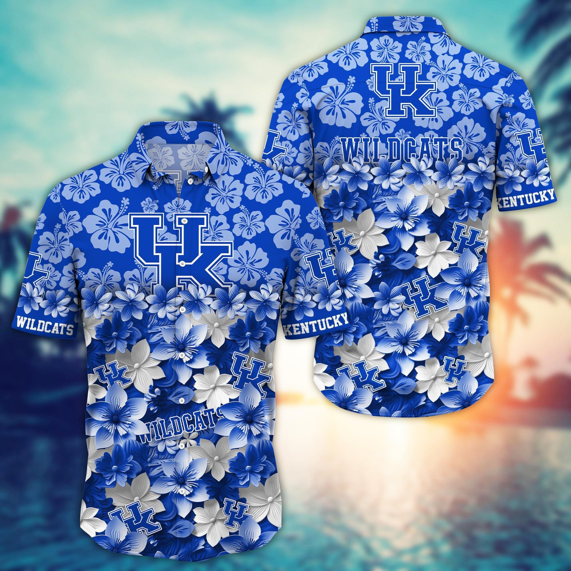 Kentucky Wildcats Botanical Aloha Hawaiian Shirt Kentucky Wildcats Botanical Aloha Hawaiian Shirt