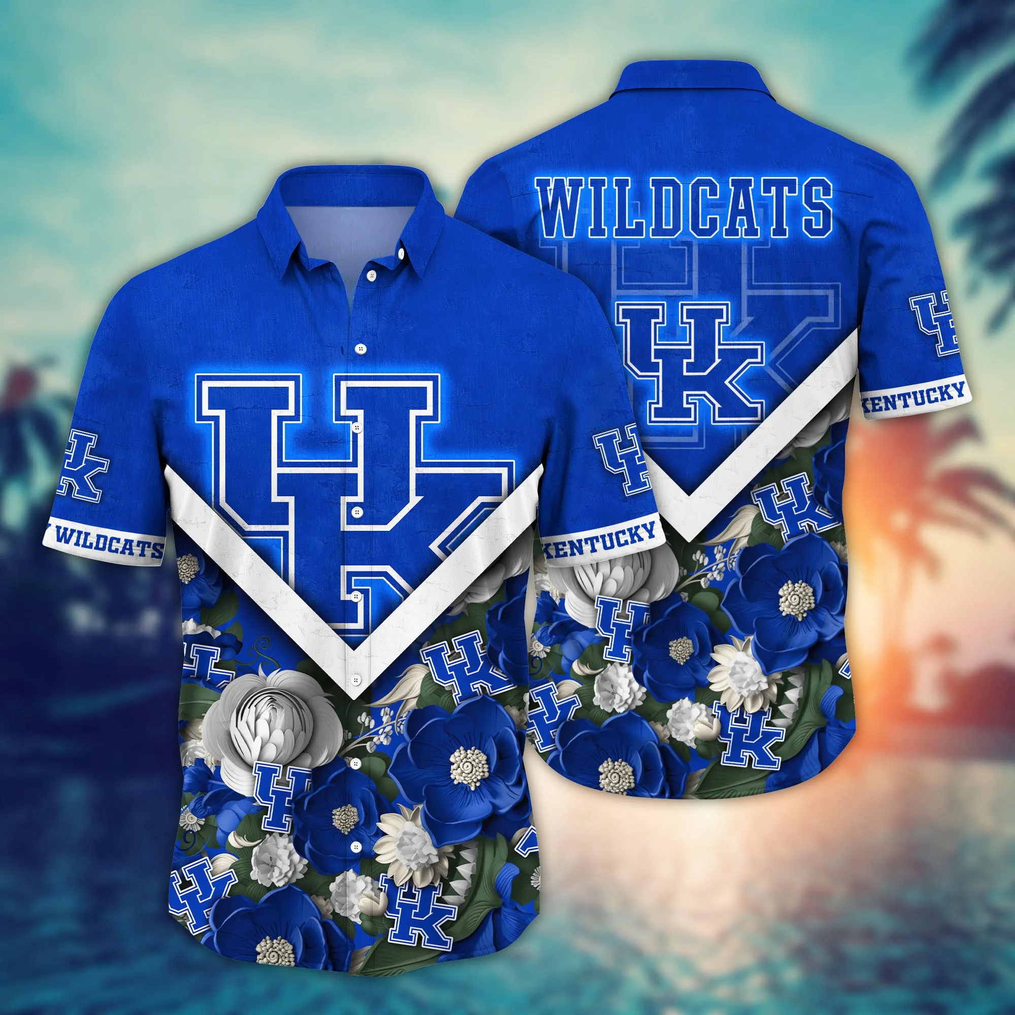 Kentucky Wildcats Botanical Flowers Hawaiian Shirt Kentucky Wildcats Botanical Flowers Hawaiian Shirt