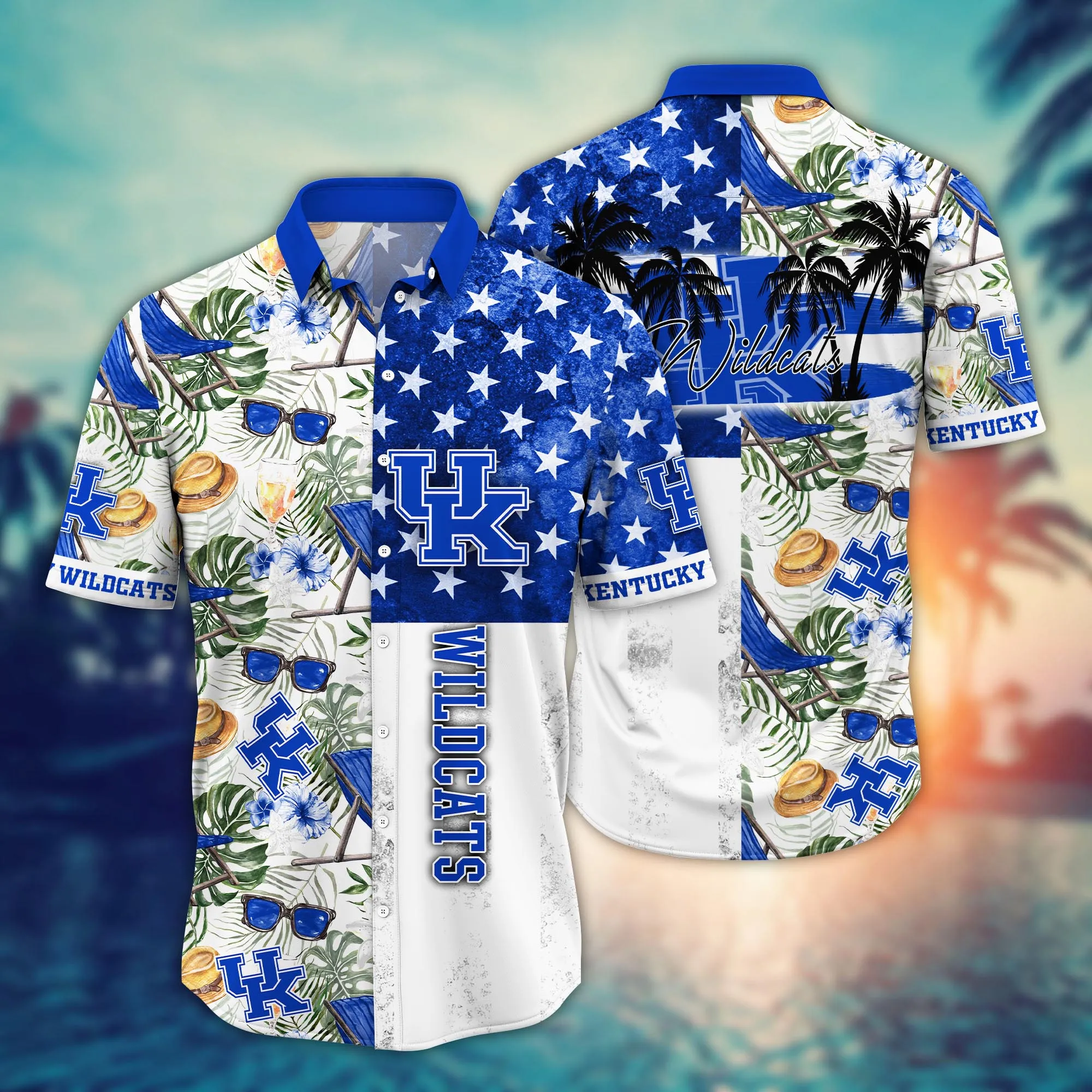 Kentucky Wildcats Botanical Pineapple Star Aloha Hawaiian Shirt Kentucky Wildcats Botanical Pineapple Star Aloha Hawaiian Shirt