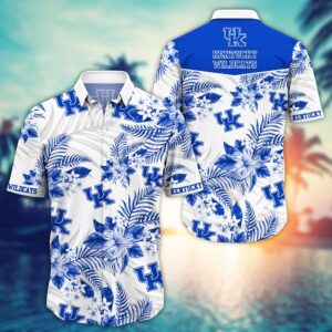 Kentucky Wildcats Floral Aloha Hawaiian Shirt