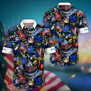 Kentucky Wildcats Tiki Aloha Hawaiian Shirt