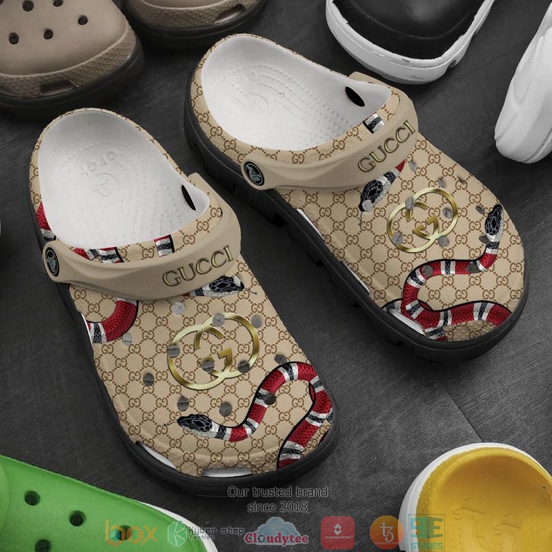 Kingsnake Gucci Khaki Pattern Crocband Clog Shoes Kingsnake Gucci Khaki Pattern Crocband Clog Shoes