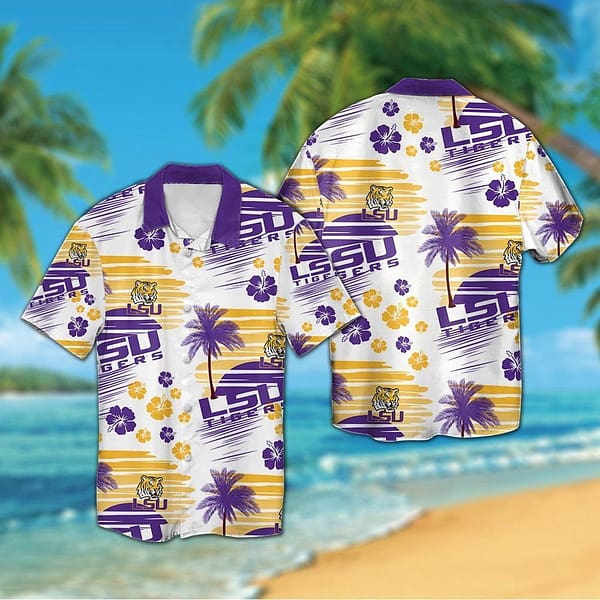 LSU Tigers Coconut Island Hawaiian Shirt LSU Tigers Coconut Island Hawaiian Shirt