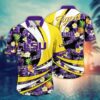LSU Tigers Tropical Pineapple Flowers Hawaiian Shirt