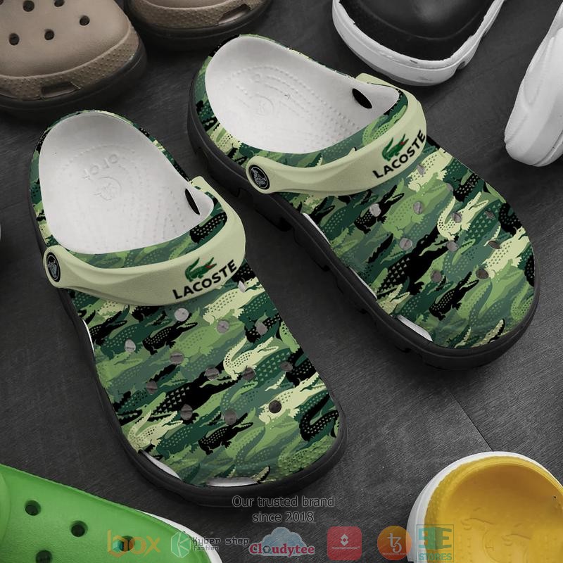Lacoste Green Black Crocband Clog Shoes Lacoste Green Black Crocband Clog Shoes
