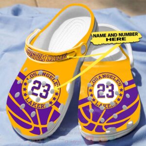 Lakers Uniform Personalized Crocband Crocs Clog Shoes