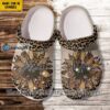 Leapard Sunflower Print Crocs Gift