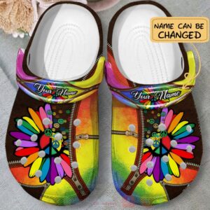 Lgbt Hippie Soul Custom Name Crocband Crocs Clog Shoes