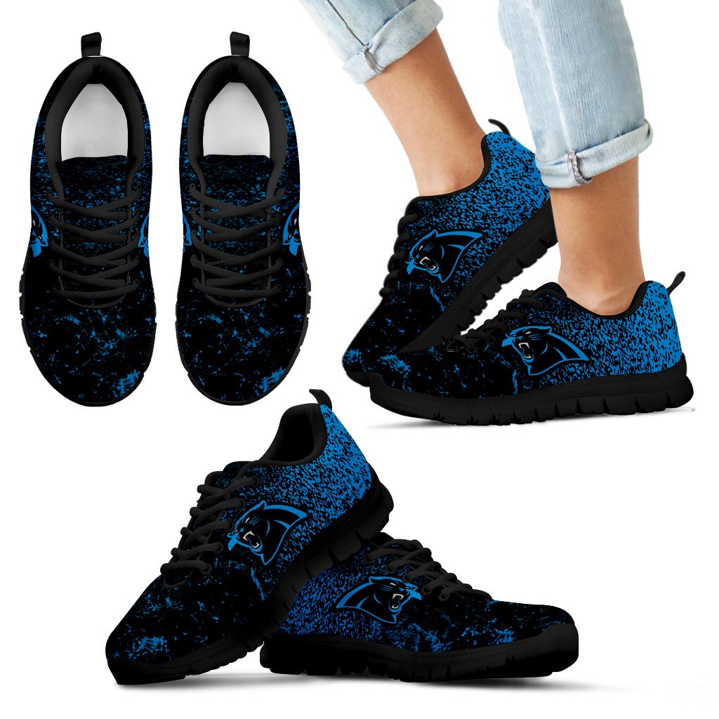 Light Tiny Pixel Smashing Pieces Carolina Panthers Sneakers Light Tiny Pixel Smashing Pieces Carolina Panthers Sneakers