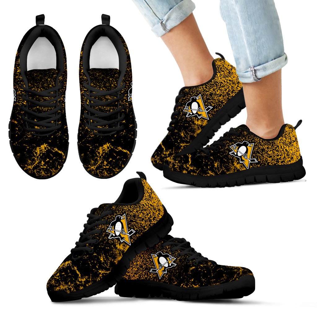 Light Tiny Pixel Smashing Pieces Pittsburgh Penguins Sneakers Light Tiny Pixel Smashing Pieces Pittsburgh Penguins Sneakers