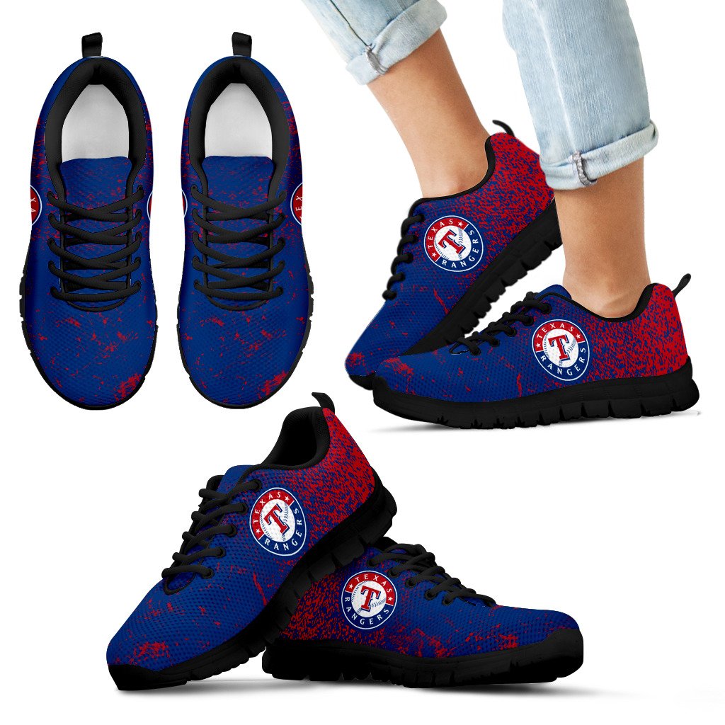 Light Tiny Pixel Smashing Pieces Texas Rangers Sneakers Light Tiny Pixel Smashing Pieces Texas Rangers Sneakers