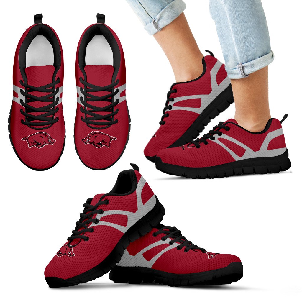 Line Amazing Bottom Arkansas Razorbacks Sneakers Line Amazing Bottom Arkansas Razorbacks Sneakers