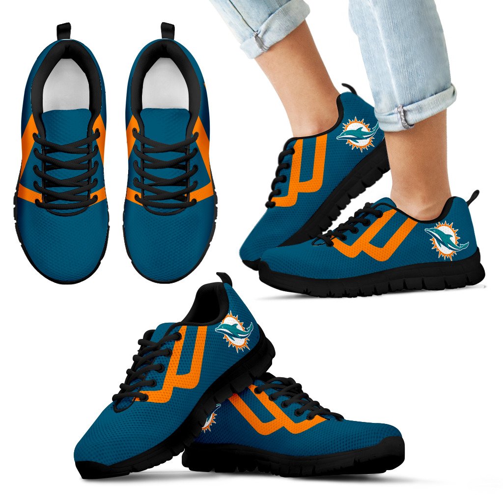 Line Bottom Straight Miami Dolphins Sneakers Line Bottom Straight Miami Dolphins Sneakers