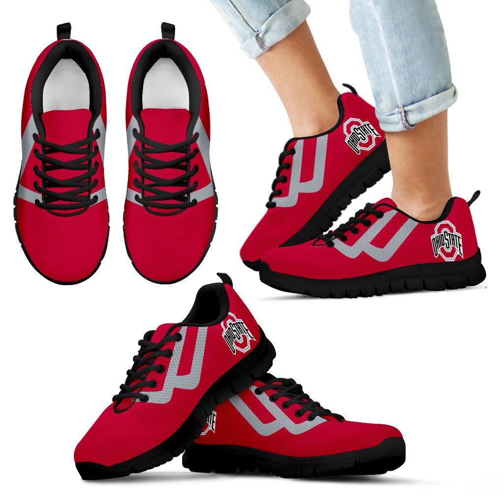 Line Bottom Straight Ohio State Buckeyes Sneakers Line Bottom Straight Ohio State Buckeyes Sneakers