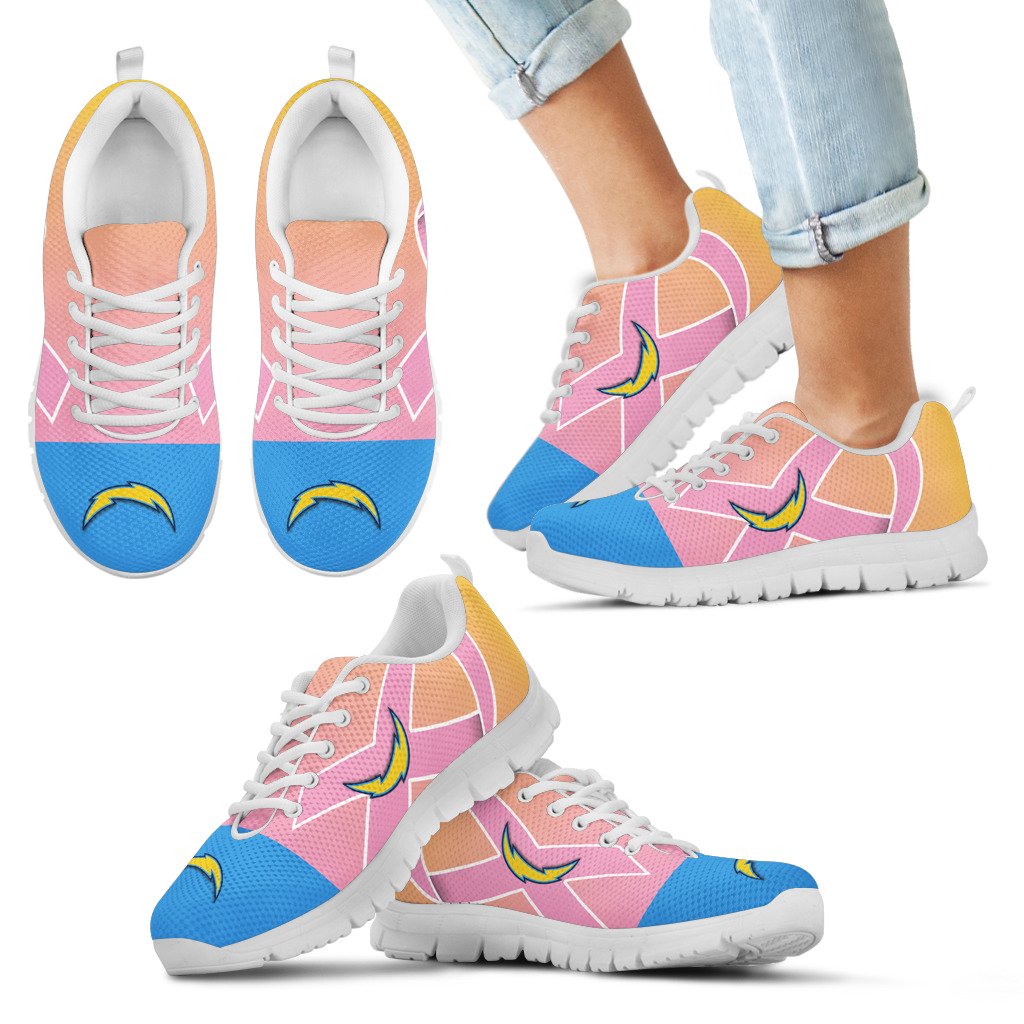 Los-Angeles-Chargers-Cancer-Pink-Ribbon-Sneakers-1