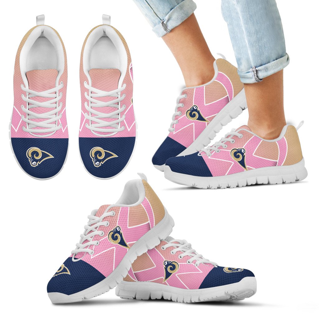 Los-Angeles-Rams-Cancer-Pink-Ribbon-Sneakers-1