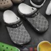 Louis Vuitton Brand Black Pattern Crocband Clog Shoes