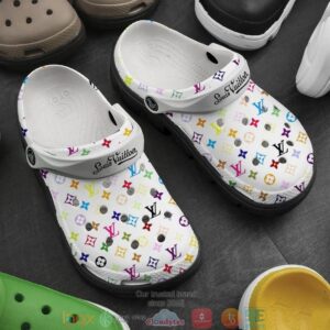Louis Vuitton Colorful Pattern Crocband Clog Shoes