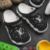 Louis Vuitton Lv Brand Black Pattern Crocband Clog Shoes
