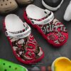 Louis Vuitton Pattern Red Crocband Clog Shoes