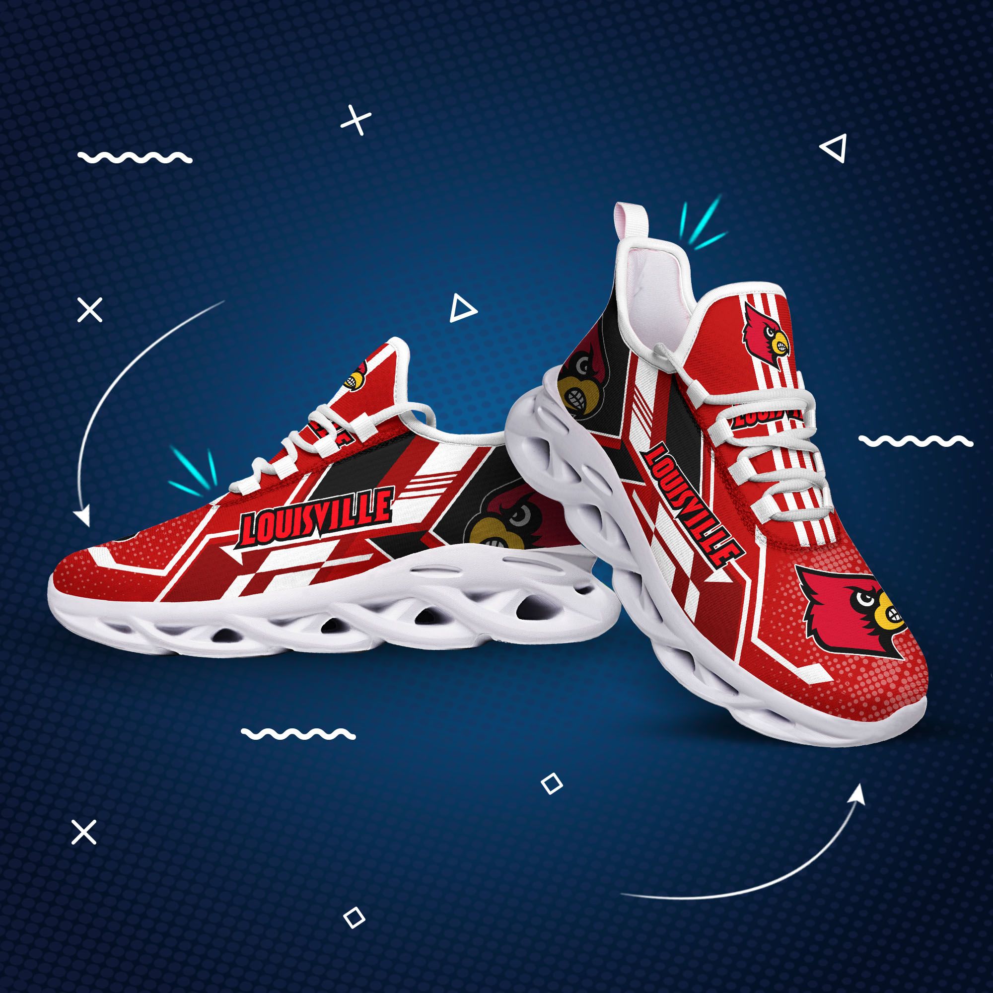 Louisville Cardinals Max Soul Clunky Shoes Louisville Cardinals Max Soul Clunky Shoes