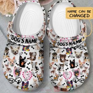 Love Chihuahua Dog Custom Name Crocband Crocs Clog Shoes
