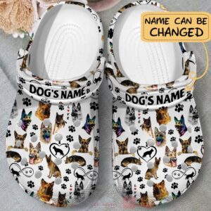 Love German Shepherd Dog Custom Name Crocband Crocs Clog Shoes