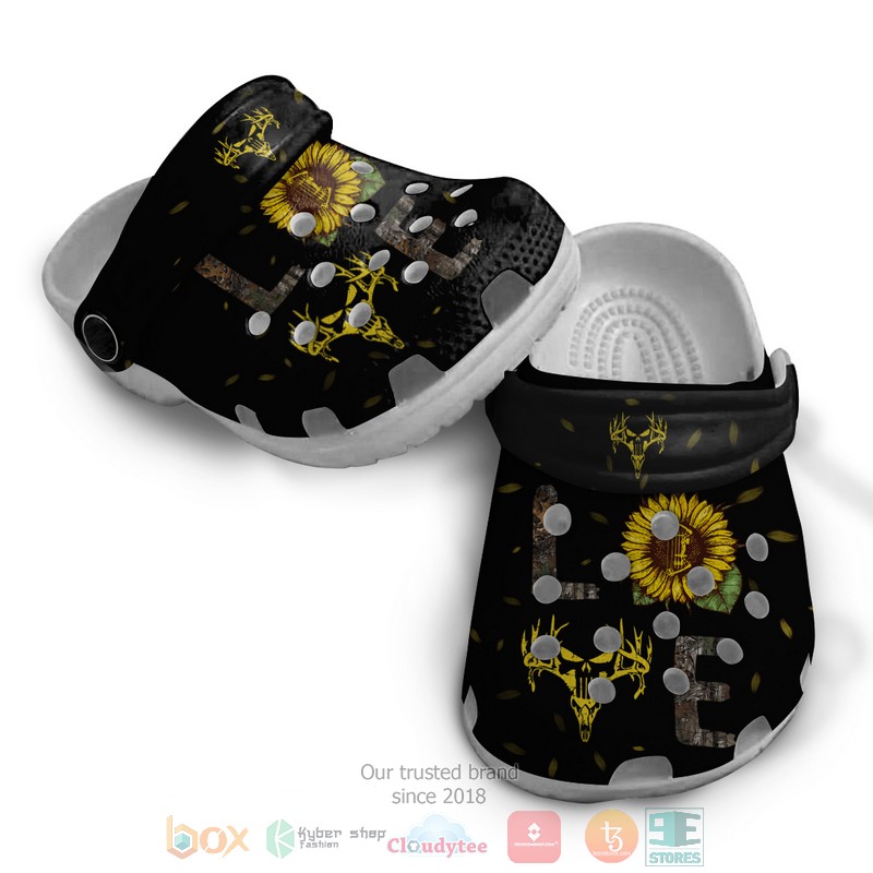 Love Hunting Deer Sunflowers Crocs Crocband Shoes Love Hunting Deer Sunflowers Crocs Crocband Shoes