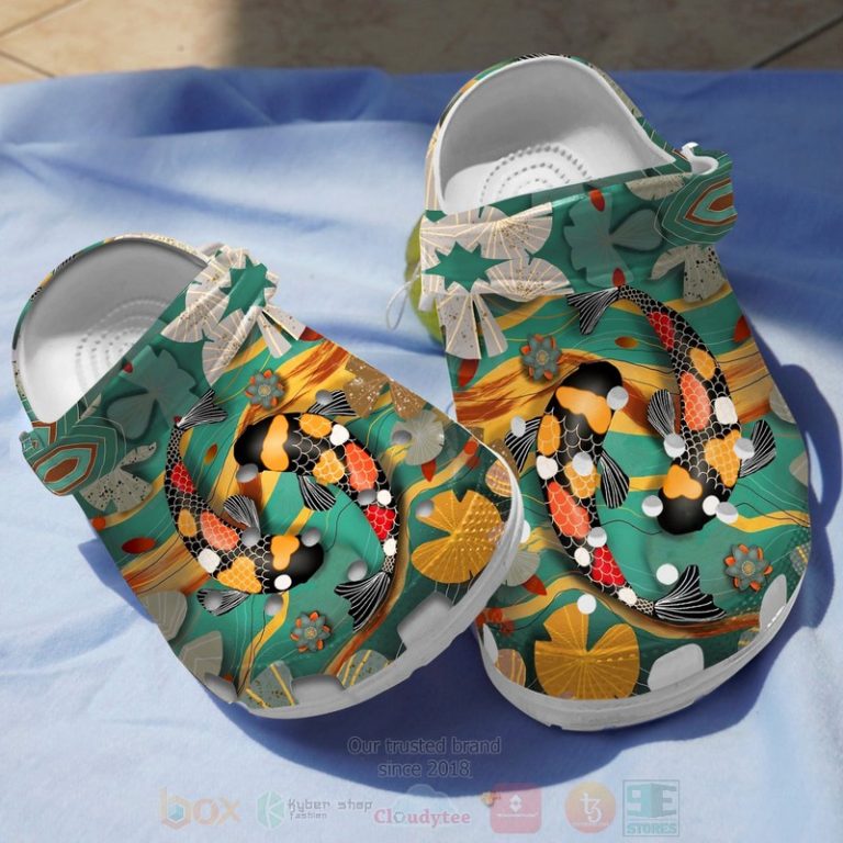 Love-Koi-Fish-Green-Crocband-Crocs-Clog-Shoes-1