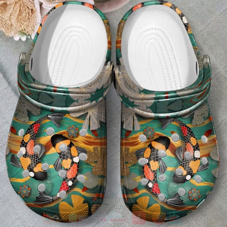 Love-Koi-Fish-Green-Crocband-Crocs-Clog-Shoes-3