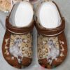 Love White Horse Crocs Crocband Shoes