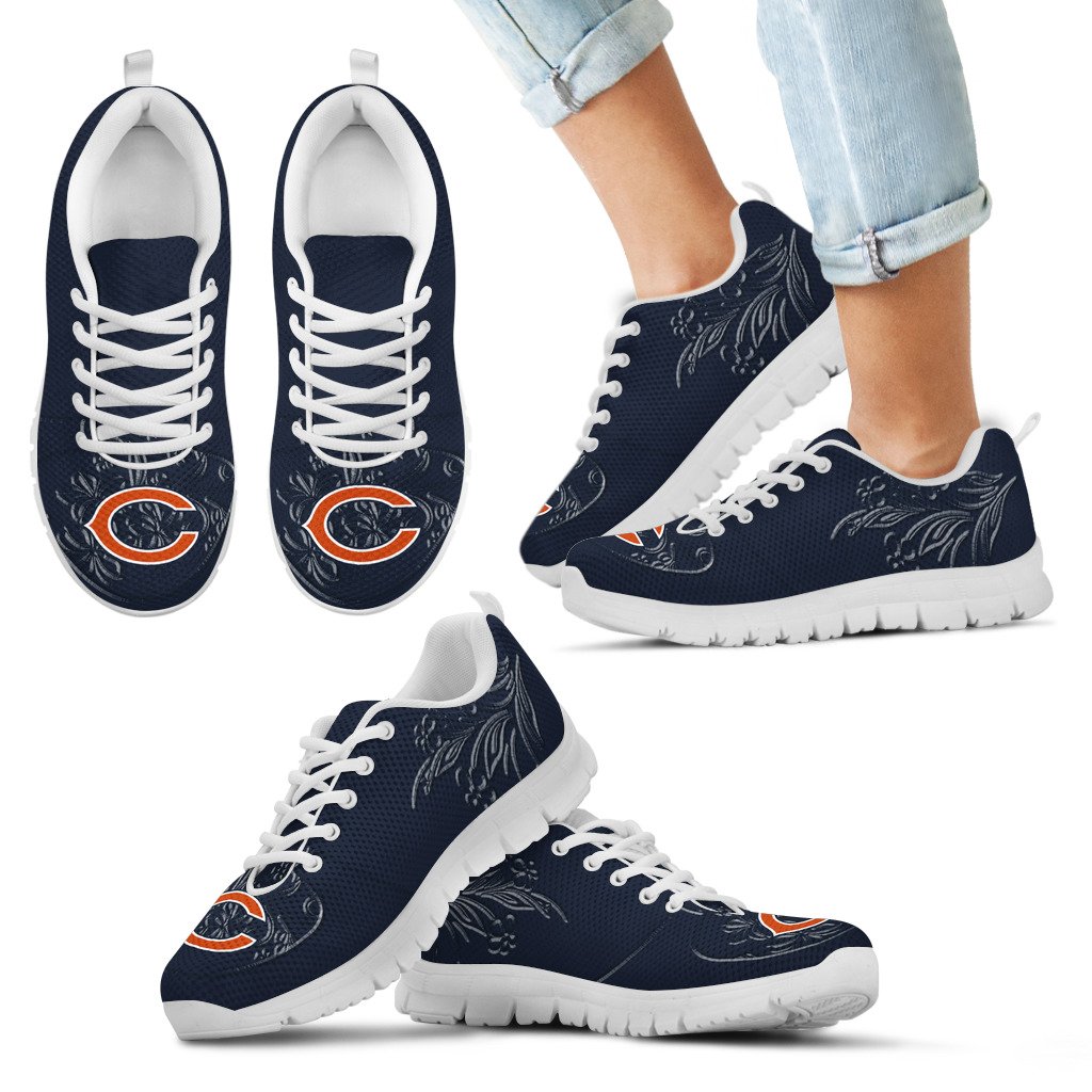 Lovely-Floral-Print-Chicago-Bears-Sneakers-1