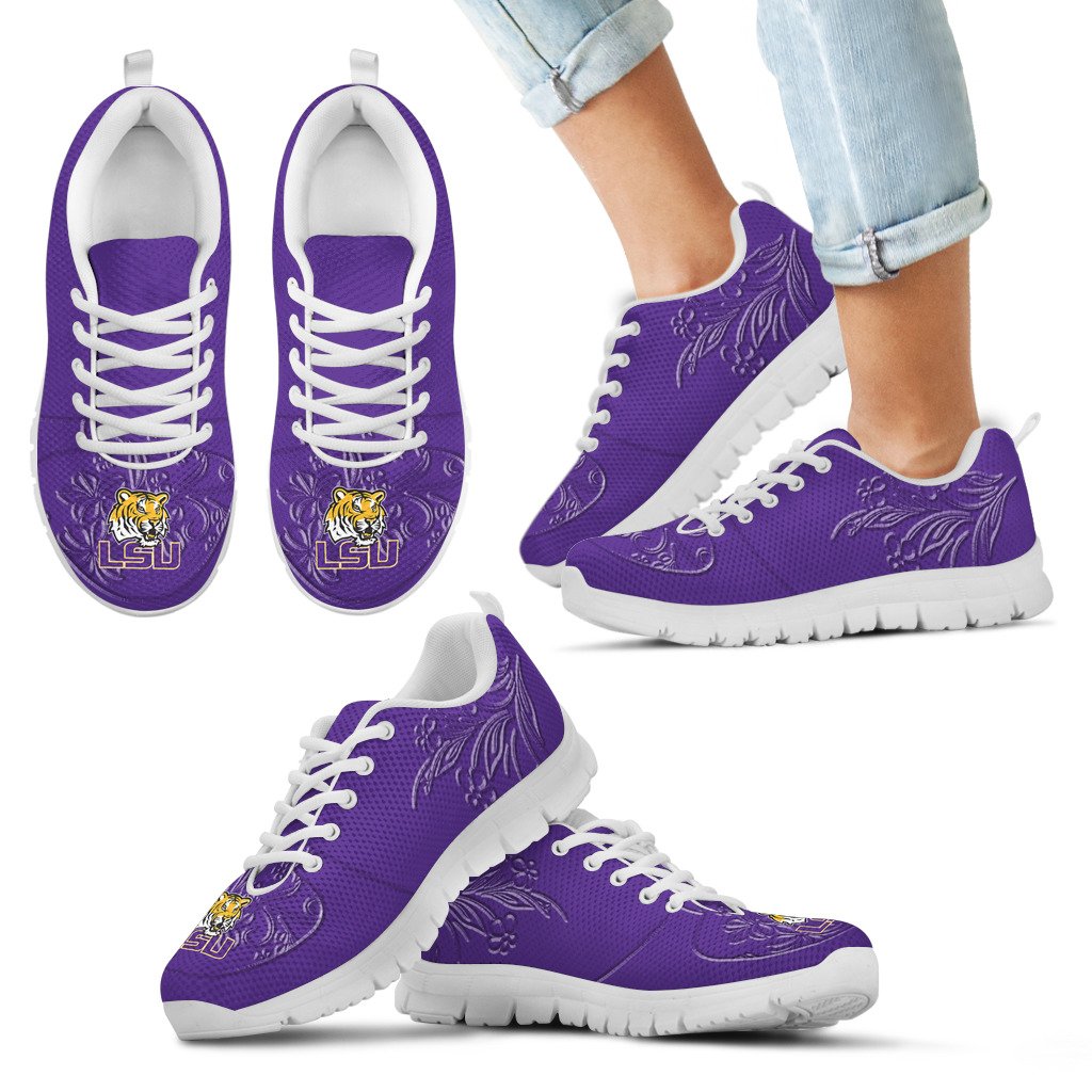 Lovely-Floral-Print-LSU-Tigers-Sneakers-1