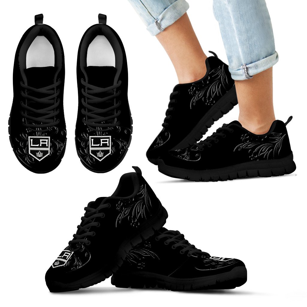 Lovely Floral Print Los Angeles Kings Sneakers Lovely Floral Print Los Angeles Kings Sneakers