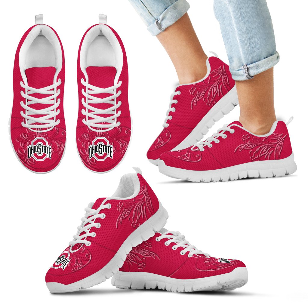 Lovely-Floral-Print-Ohio-State-Buckeyes-Sneakers-1