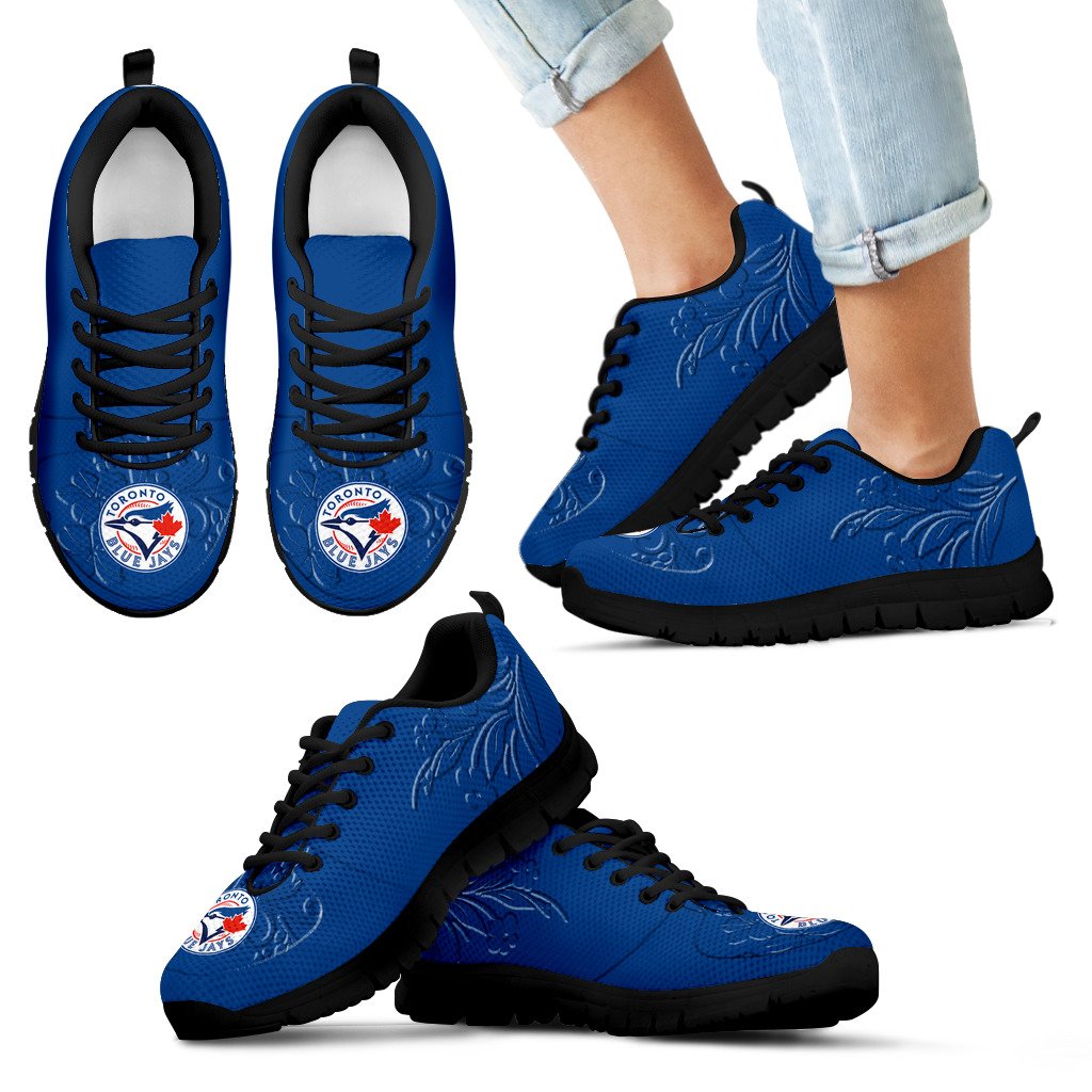 Lovely Floral Print Toronto Blue Jays Sneakers Lovely Floral Print Toronto Blue Jays Sneakers