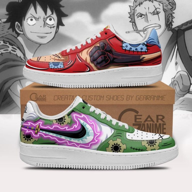 Luffy-And-Zoro-Wano-One-Piece-Anime-Air-Force-Shoes-1