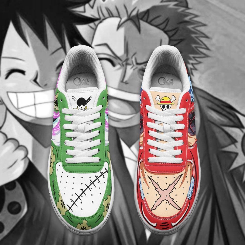 Luffy And Zoro Wano One Piece Anime Air Force Shoes Luffy And Zoro Wano One Piece Anime Air Force Shoes