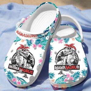 Mamasaurus T Rex Mama Saurus Flowers Crocs Crocband Shoes