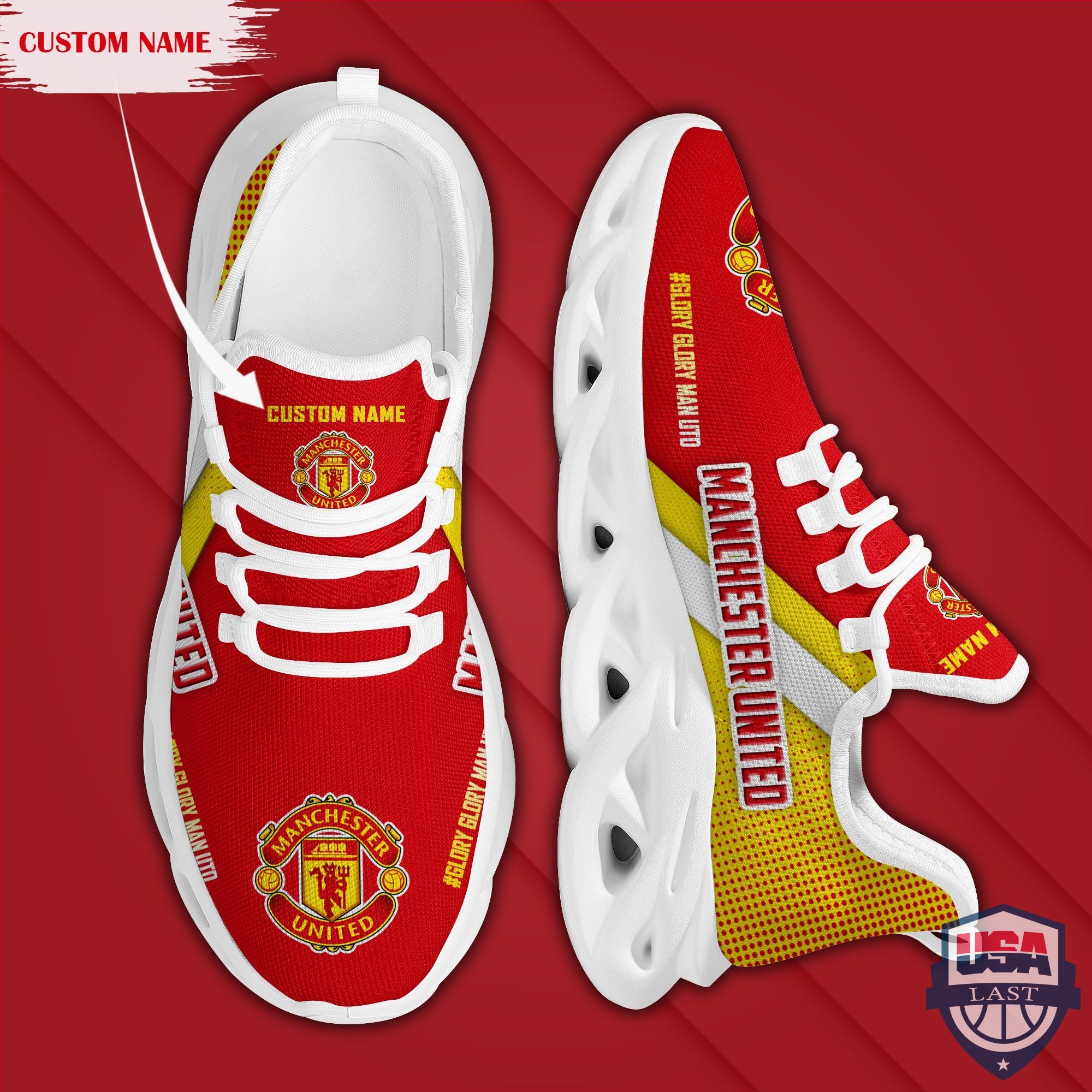 Manchester United Custom Name Max Soul Shoes Manchester United Custom Name Max Soul Shoes