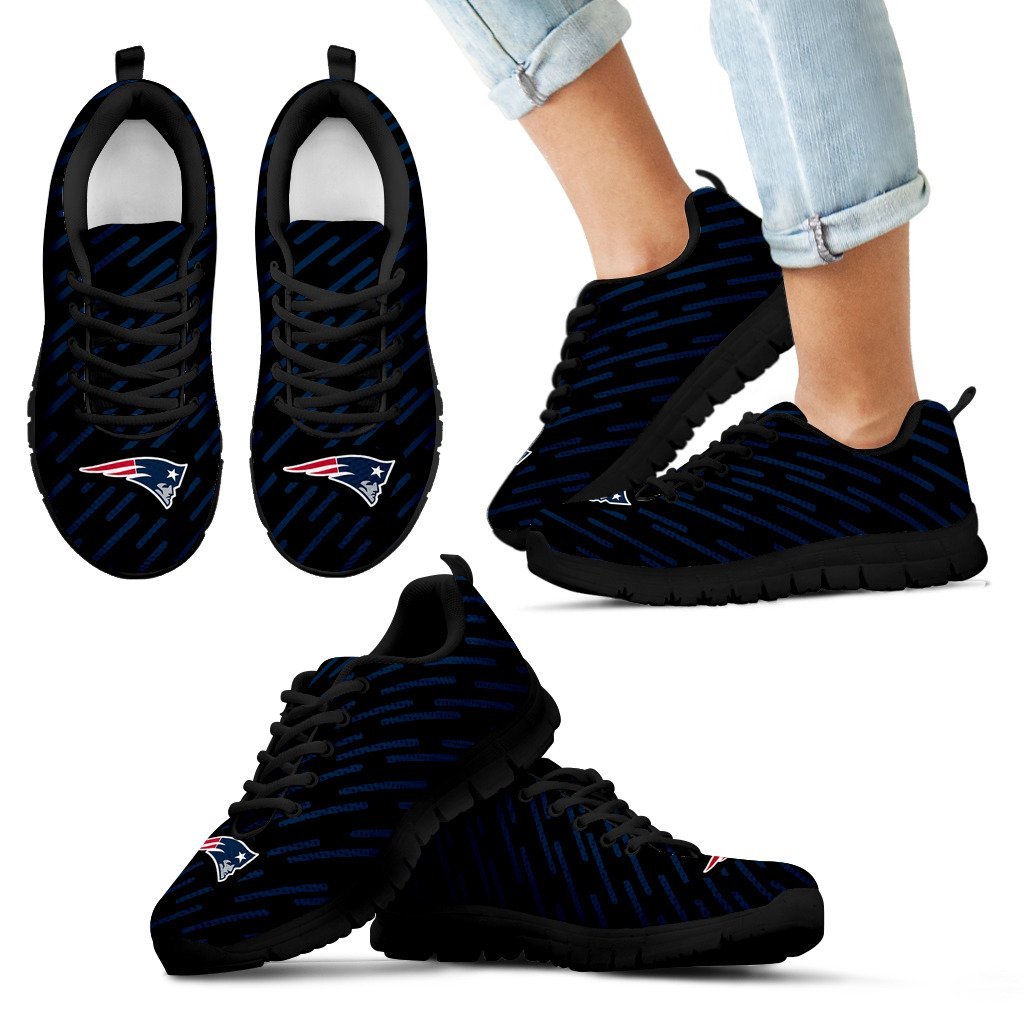 Marvelous Striped Stunning Logo New England Patriots Sneakers Marvelous Striped Stunning Logo New England Patriots Sneakers