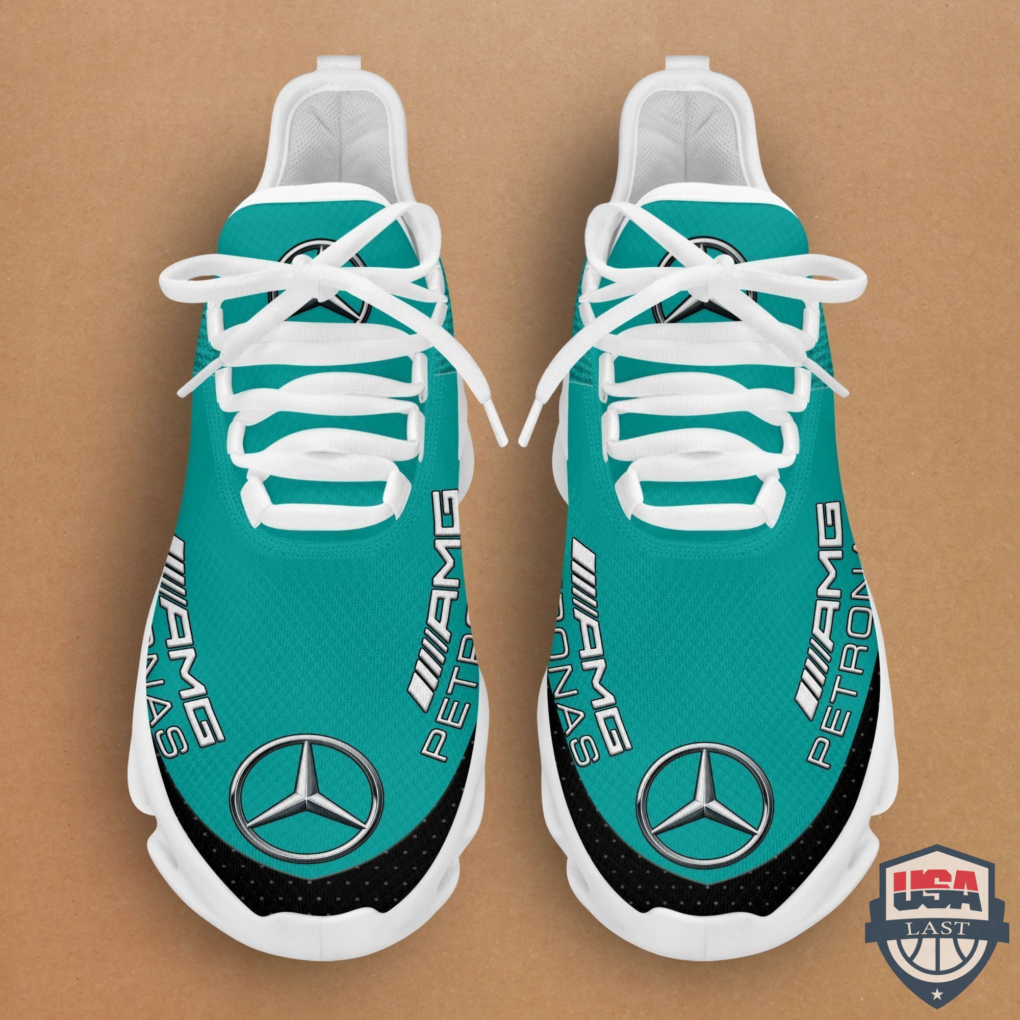 Mercedes-Amg Petronas F1 Running Shoes Turquoise And Black Mercedes-Amg Petronas F1 Running Shoes Turquoise And Black