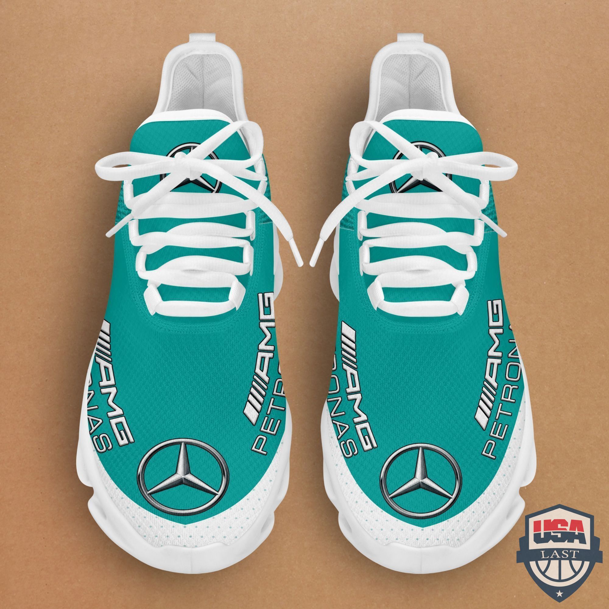 Mercedes-Amg Petronas F1 Running Shoes Turquoise And White Mercedes-Amg Petronas F1 Running Shoes Turquoise And White