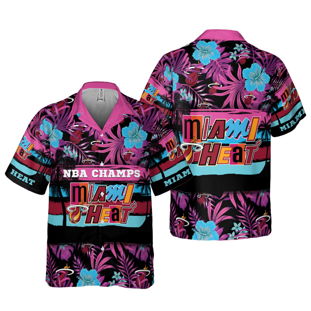 Miami Heat Hawaiian Shirt V46 Miami Heat Hawaiian Shirt V46