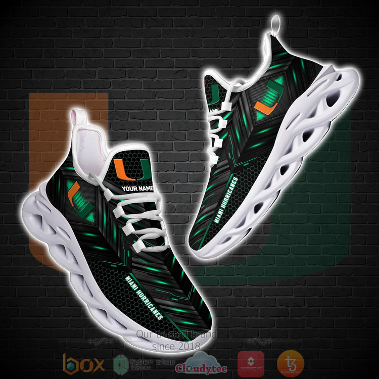 Miami Hurricanes Ncaa Personalized Clunky Max Soul Shoes Miami Hurricanes Ncaa Personalized Clunky Max Soul Shoes