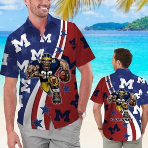Michigan Wolverines Football Players Hawaiian Shirt