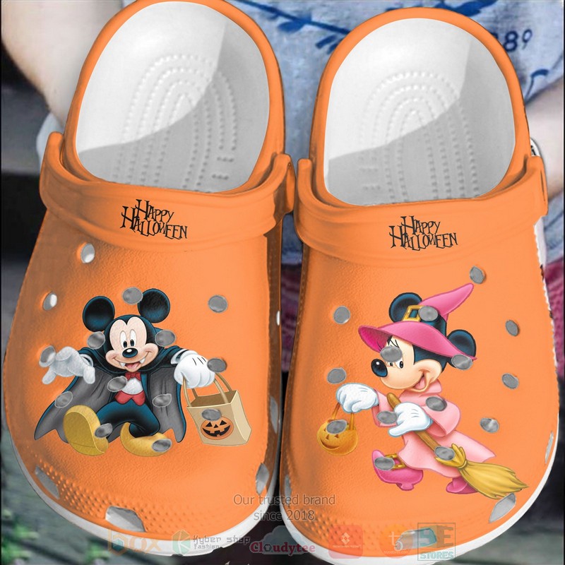 Mickey Mouse And Minnie Mouse Happy Halloween Crocband Crocs Clog Shoes Mickey Mouse And Minnie Mouse Happy Halloween Crocband Crocs Clog Shoes