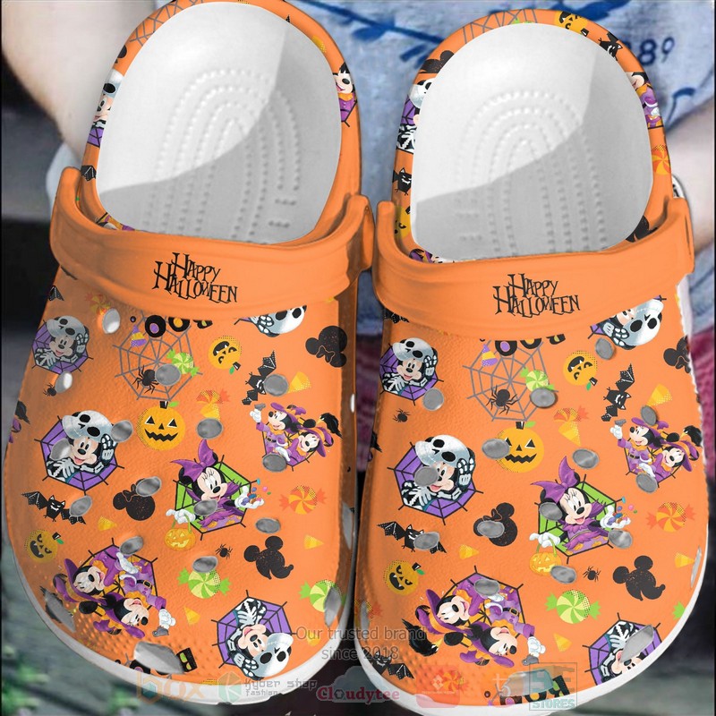 Mickey Mouse And Minnie Mouse Happy Halloween Funny Crocband Crocs Clog Shoes Mickey Mouse And Minnie Mouse Happy Halloween Funny Crocband Crocs Clog Shoes