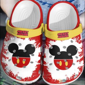 Mickey Mouse Red-White Crocband Crocs Clog Shoes